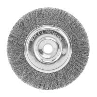 Щетка для УШМ, 200 мм, посадка 22.2 мм, плоская, витая проволока 0.3 мм Сибртех по ценам производителя в Уфе с доставкой по всей России