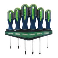 Набор отверток, CrV, трехкомпонентные рукоятки, 6 предметов Сибртех