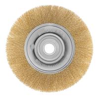 Щетка для УШМ, 200 мм, посадка 22.2 мм, плоская, латунированная витая проволока Matrix по ценам производителя в Уфе с доставкой по всей России