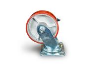 Колесо большегрузное поворотное SCpb 55 125 мм полиуретановое с тормозом (N) по ценам производителя в Уфе с доставкой по всей России