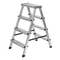 Стремянка двусторонняя 4 ступени, алюминиевая, Сибртех