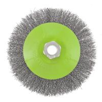 Щетка для УШМ, 125 мм, М14, "тарелка", витая проволока Сибртех по ценам производителя в Уфе с доставкой по всей России