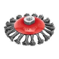 Щетка для УШМ, 115 мм, М14, "тарелка", крученая проволока 0.5 мм Matrix по ценам производителя в Уфе с доставкой по всей России