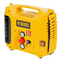 Компрессор воздушный DL1300, 10 бар, 1,3 кВт 180 л/мин 5 л, с набором аксессуаров Denzel