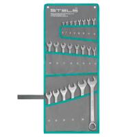 Набор ключей комбинированных 6-32 мм, 22 шт, CrV, матовый хром Stels по ценам производителя в Уфе с доставкой по всей России