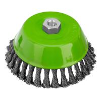 Щетка для УШМ, 150 мм, М14, "чашка", крученая проволока 0.5 мм Сибртех по ценам производителя в Уфе с доставкой по всей России