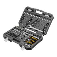 Набор инструментов, 1/2", 1/4", CrV, S2, пластиковый кейс, 82 предмета Denzel купить в Москве с доставкой по всей России | ProtosMarket.ru