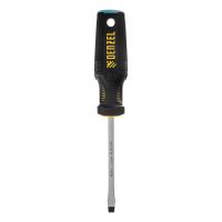 Отвертка, SL6x100 мм, S2, 3к рукоятка Denzel