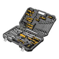 Набор инструментов, 1/2", 1/4", CrV, S2, пластиковый кейс, 84 предмета Denzel по ценам производителя в Уфе с доставкой по всей России