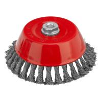 Щетка для УШМ, 150 мм, М14, "чашка", крученая проволока 0.5 мм Matrix по ценам производителя в Уфе с доставкой по всей России