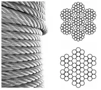 Трос стальной канат 6,2мм для лебёдок и талей оцинкованный