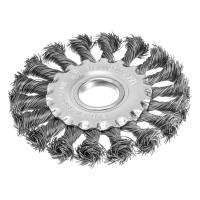 Щетка для УШМ 100 мм, посадка 22.2 мм, плоская, крученая проволока 0.5 мм Matrix по ценам производителя в Уфе с доставкой по всей России