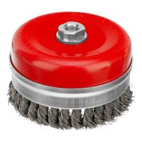 Щетка для УШМ Heavy Duty, 125 мм, М14, "чашка", крученая проволока 0.5 мм Matrix по ценам производителя в Уфе с доставкой по всей России