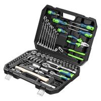 Набор инструментов, 1/2", 1/4", пластиковый кейс 76 предметов Сибртех по ценам производителя в Уфе с доставкой по всей России