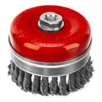 Щетка для УШМ Heavy Duty, 100 мм, М14, "чашка", крученая проволока 0.5 мм Matrix по ценам производителя в Уфе с доставкой по всей России