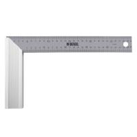 Угольник стальной 300 мм, нержавеющая сталь, градуировка, алюминиевое основание Denzel по ценам производителя в Уфе с доставкой по всей России