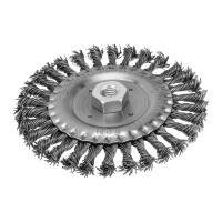 Щетка для УШМ 150 мм, М14, плоская, крученая проволока 0.8 мм Matrix по ценам производителя в Уфе с доставкой по всей России