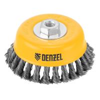 Щетка для УШМ, 125 мм, "Чашка", крученая нержавеющая проволока 0.5 мм, М14 Denzel по ценам производителя в Уфе с доставкой по всей России