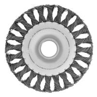 Щетка для УШМ 125 мм, посадка 22.2 мм, плоская, крученая проволока 0.5 мм Matrix по ценам производителя в Уфе с доставкой по всей России
