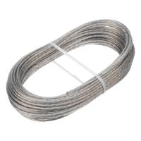 Трос металлополимерный прозрачный ПР-3.0, толщина 3.0 мм, моток 20 метров Сибртех купить в Москве с доставкой по всей России | ProtosMarket.ru