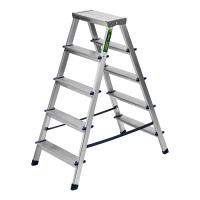 Стремянка двусторонняя 5 ступеней, алюминиевая, Сибртех по ценам производителя в Уфе с доставкой по всей России