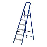 Стремянка, 6 ступеней, стальной профиль, алюминиевые ступени Сибртех по ценам производителя в Уфе с доставкой по всей России