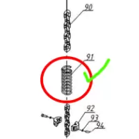 Пружина ограничения на цепь 11,2 мм купить в Москве с доставкой по всей России | ProtosMarket.ru