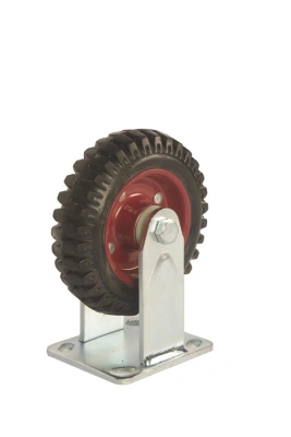 Колесо большегрузное неповоротное PF 160 150 мм резина с протектором (F) купить в Москве с доставкой по всей России | ProtosMarket.ru