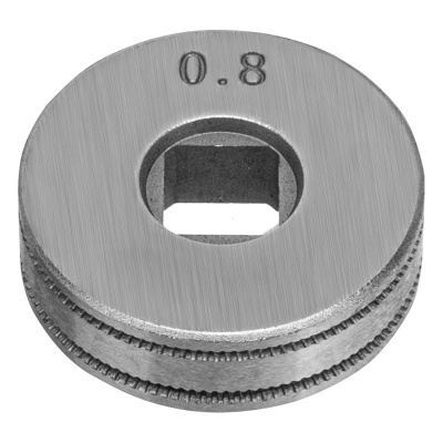 Подающий ролик, U профиль зубчатый под флюсовую проволоку 0,8-1мм посадка квадрат, 2 шт Denzel по ценам производителя в Уфе с доставкой по всей России