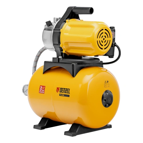 Насосная станция PS800X, 800 Вт, 3200 л/ч, ресивер 24 л, подъем 38 м, нержавейка Denzel по ценам производителя в Уфе с доставкой по всей России