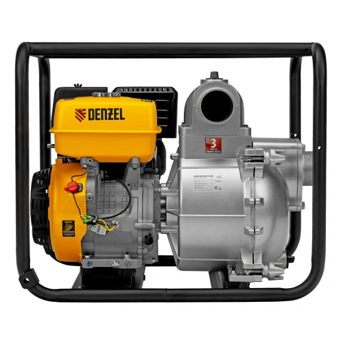 Мотопомпа бензиновая для грязной воды PX-80D, 15 л.с, 3", 1500 л/мин, глубина 8 м , напор 30 м Denzel по ценам производителя в Уфе с доставкой по всей России