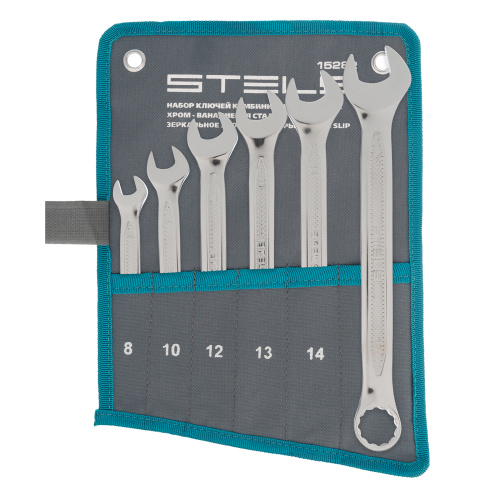 Набор ключей комбинированных 6 шт, 8-17 мм,  антислип Stels по ценам производителя в Уфе с доставкой по всей России