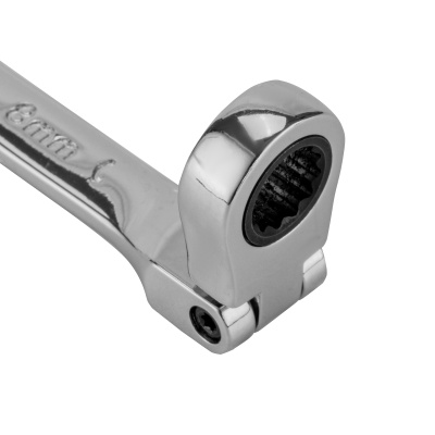 Ключ комбинированный трещоточный, 8 мм, CrV, шарнирный, зеркальный хром Matrix Professional по ценам производителя в Уфе с доставкой по всей России