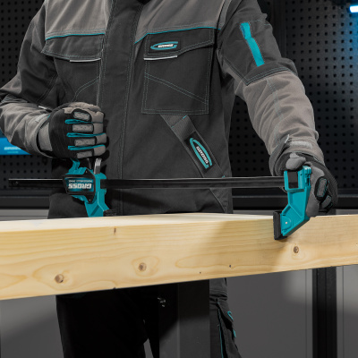 Струбцина реечная, быстрозажимная, пистолетного типа, пошаговый механизм, пластиковый корпус, 450мм Gross по ценам производителя в Уфе с доставкой по всей России