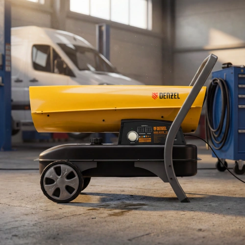 Дизельная тепловая пушка DHG-45i, 45 кВт, 1000 м3/ч, прямой нагрев, электронный термостат Denzel по ценам производителя в Уфе с доставкой по всей России