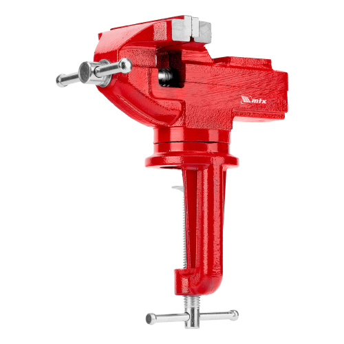Тиски слесарные, 80 мм, настольные, поворотные, c наковальней MTX по ценам производителя в Уфе с доставкой по всей России