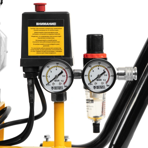 Компрессор безмасляный, малошумный DLS 1800/100,1800 Вт, 3x600, 100 л, 345 л/мин Denzel по ценам производителя в Уфе с доставкой по всей России