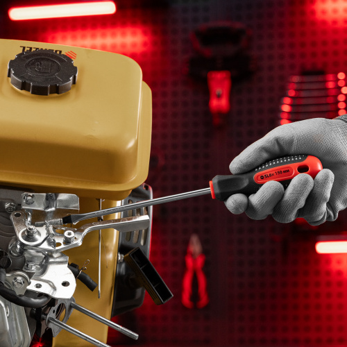 Отвертка Fusion, SL6 х 150 мм, CrV, трехкомпонентная рукоятка "Anti slip" Matrix по ценам производителя в Уфе с доставкой по всей России