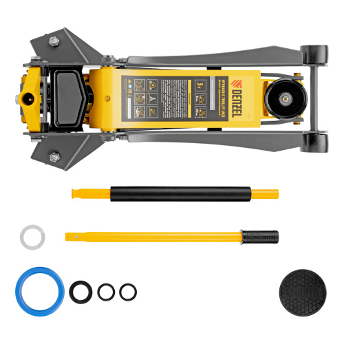 Домкрат гидравлический подкатной, 3 т, 85-610 мм, быстрый подъем, низ. подхват, проф, SUV Denzel по ценам производителя в Уфе с доставкой по всей России
