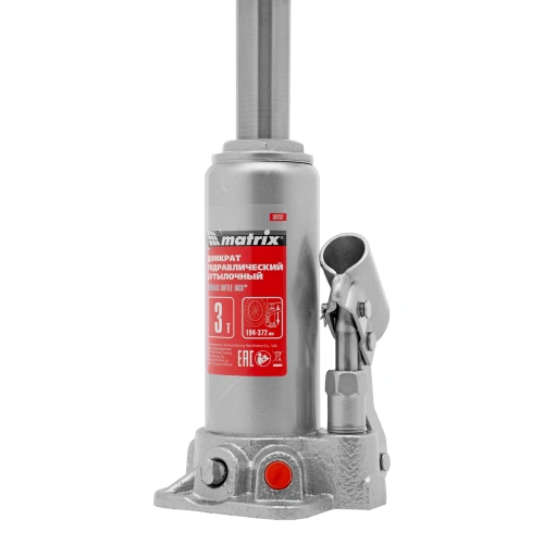 Домкрат гидравлический бутылочный, 3 т, высота подъема 194-372 мм, в пластиковый кейсе Matrix по ценам производителя в Уфе с доставкой по всей России