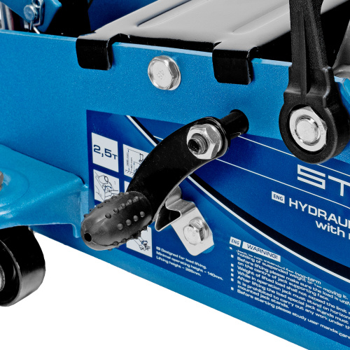 Домкрат гидравлический подкатной 2.5 т, с фиксатором, Safety Pin, 140-385 мм Stels по ценам производителя в Уфе с доставкой по всей России