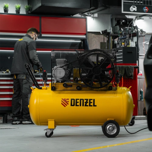 Компрессор воздушный рем. привод BCV 5500-T/200, 5,5 кВт, 200 литров, 850 л/мин Denzel по ценам производителя в Уфе с доставкой по всей России