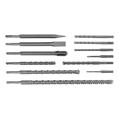 Набор буров по бетону, 5-6 х 110, 8-10-12 х 160, 14-16 х 210, 18 х 300, 20 х 450 мм, зубила, SDS Plus Matrix по ценам производителя в Уфе с доставкой по всей России