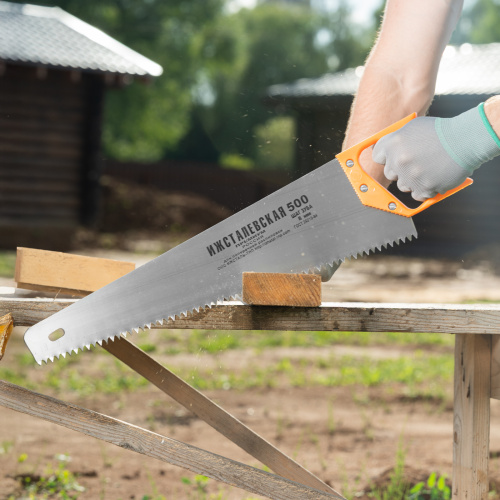 Ножовка по дереву, 500 мм, шаг зубьев 8 мм, пластиковая рукоятка по ценам производителя в Уфе с доставкой по всей России