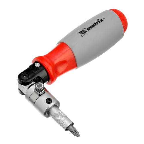 Отвертка реверсивная, поворотная головка, набор бит, CrV, 6 шт Matrix по ценам производителя в Уфе с доставкой по всей России