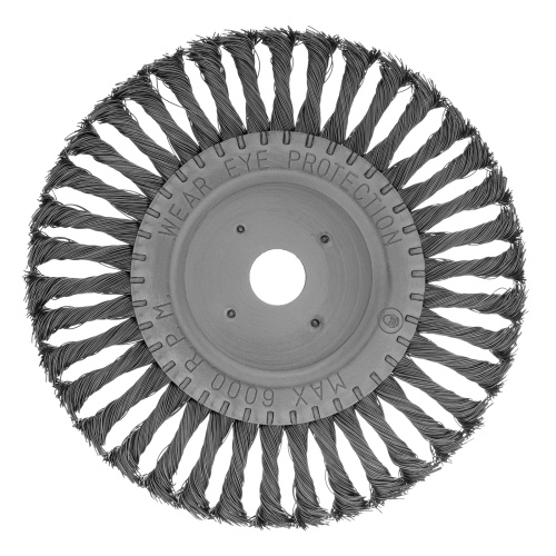 Щетка для УШМ 200 мм, посадка 22.2 мм, плоская, крученая проволока 0.5 мм Matrix по ценам производителя в Уфе с доставкой по всей России