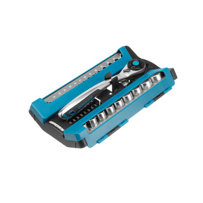 Набор торцевых головок, трещотка 120 зубьев, 1/2", 1/4", CrV, 41 предмет Gross по ценам производителя в Уфе с доставкой по всей России