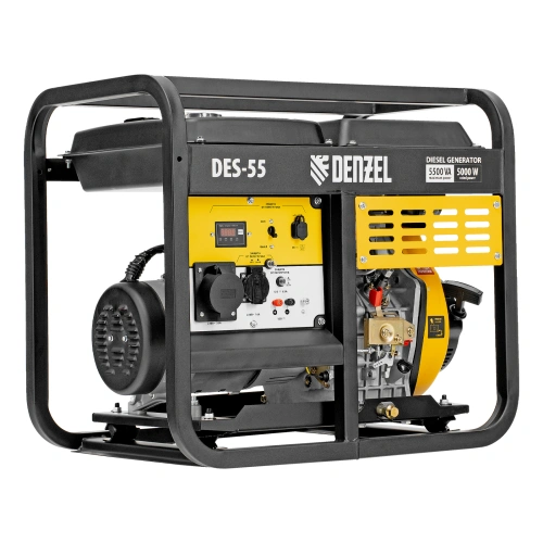 Генератор дизельный DES-55, 5,5 кВт, 230 В, 11 л, ручной стартер Denzel по ценам производителя в Уфе с доставкой по всей России