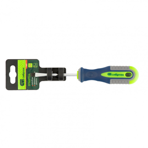 Отвертка, SL5 х 75 мм, CrV, трехкомпонентная рукоятка Сибртех по ценам производителя в Уфе с доставкой по всей России