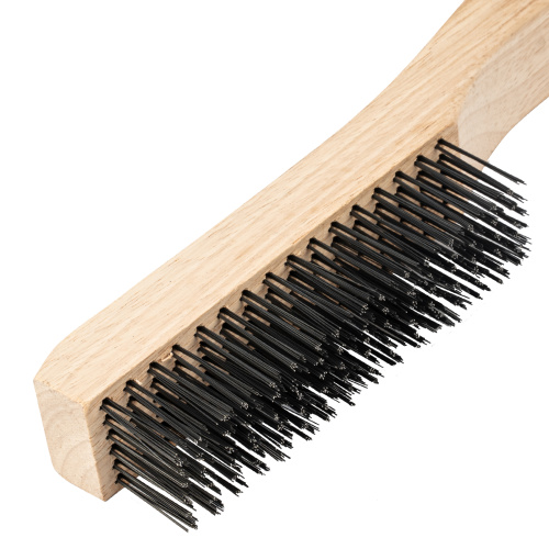 Щетка зачистная шестирядная, закаленная прямая проволока с деревянной ручкой Сибртех по ценам производителя в Уфе с доставкой по всей России